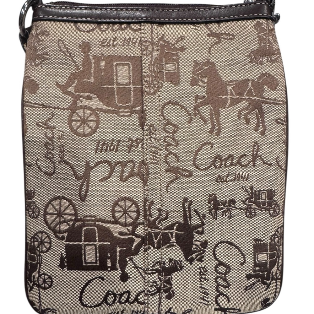 Coach Tan and Brown Messenger Bag - Picture 7 of 7
